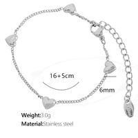 Titanium Steel 18K Gold Plated Elegant Simple Style Classic Style Plating Heart Shape Bracelets Necklace sku image 2