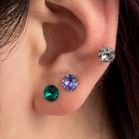 1 Piece Ear Cartilage Rings & Studs Simple Style Classic Style Round 316 Stainless Steel  Inlay Zircon Ear Cartilage Rings & Studs main image 4