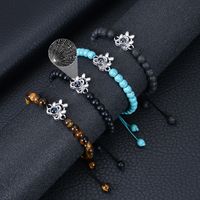 316 Stainless Steel  Natural Stone Simple Style Classic Style Beaded Color Block Bracelets main image 4