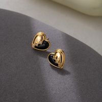 Elegant Wedding Pastoral Heart Shape Artificial Pearl Brass Beaded Inlay Natural Stone Zircon 18K Gold Plated Women's Earrings Necklace main image 8