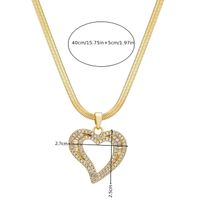 Copper Simple Style Classic Style Inlay Heart Shape Zircon Pendant Necklace main image 5