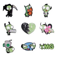 Cartoon Style Cute Cowboy Style Animal Alien Heart Shape Alloy Stamping Stoving Varnish Plating Unisex Brooches main image 10
