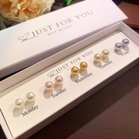 Copper 14K Gold Plated K Gold Plated Elegant Simple Style Commute Inlay Circle Round Round Dots Artificial Pearls Zircon Ear Studs main image 9