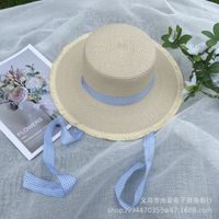 Women's Pastoral Simple Style Solid Color Bowknot Big Eaves Straw Hat sku image 12