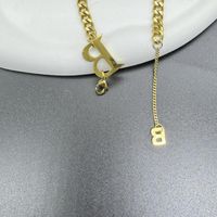 Titanium Steel Hip-Hop Retro Letter Pendant Necklace main image 7