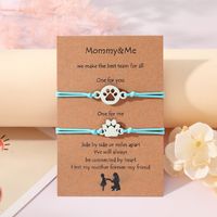 Cartoon Style Cute Sweet Paw Print 304 Stainless Steel Rope Thanksgiving Mother'S Day Women's Drawstring Bracelets main image 7