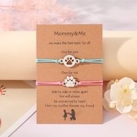 Cartoon Style Cute Sweet Paw Print 304 Stainless Steel Rope Thanksgiving Mother'S Day Women's Drawstring Bracelets main image 8