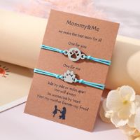 Cartoon Style Cute Sweet Paw Print 304 Stainless Steel Rope Thanksgiving Mother'S Day Women's Drawstring Bracelets main image 4