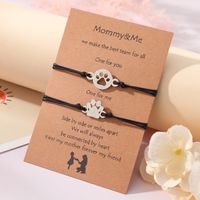 Cartoon Style Cute Sweet Paw Print 304 Stainless Steel Rope Thanksgiving Mother'S Day Women's Drawstring Bracelets main image 3