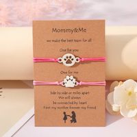 Cartoon Style Cute Sweet Paw Print 304 Stainless Steel Rope Thanksgiving Mother'S Day Women's Drawstring Bracelets main image 10