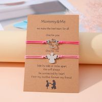Cute Basic Classic Style Angel Angel Wings 304 Stainless Steel Rope Mother'S Day Women's Drawstring Bracelets main image 9