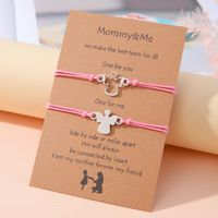 Cute Basic Classic Style Angel Angel Wings 304 Stainless Steel Rope Mother'S Day Women's Drawstring Bracelets main image 4