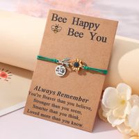 Cute Sweet Sunflower Bee 304 Stainless Steel CCB Alloy Enamel Carving Mother'S Day Women's Drawstring Bracelets main image 5