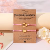 Basic Modern Style Classic Style Letter Heart Shape CCB Alloy Enamel Plating Mother'S Day Women's Drawstring Bracelets sku image 2