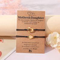 Basic Modern Style Classic Style Letter Heart Shape CCB Alloy Enamel Plating Mother'S Day Women's Drawstring Bracelets main image 7
