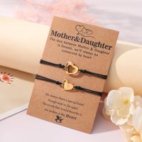 Basic Modern Style Classic Style Letter Heart Shape CCB Alloy Enamel Plating Mother'S Day Women's Drawstring Bracelets main image 5
