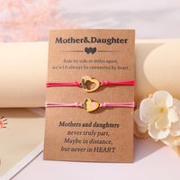 Basic Modern Style Classic Style Letter Heart Shape CCB Alloy Enamel Plating Mother'S Day Women's Drawstring Bracelets main image 9