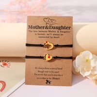 Basic Modern Style Classic Style Letter Heart Shape CCB Alloy Enamel Plating Mother'S Day Women's Drawstring Bracelets main image 10