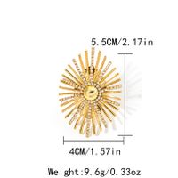 IG-Stil Moderner Stil Toller Stil Sonne Edelstahl 304 Vergoldet Zirkon Offener Ring In Masse sku image 1