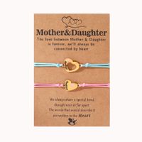 Basic Modern Style Classic Style Letter Heart Shape CCB Alloy Enamel Plating Mother'S Day Women's Drawstring Bracelets sku image 1