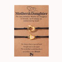 Basic Modern Style Classic Style Letter Heart Shape CCB Alloy Enamel Plating Mother'S Day Women's Drawstring Bracelets sku image 4