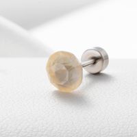 1 Piece Ear Cartilage Rings & Studs Simple Style Classic Style Round 316 Stainless Steel  Inlay Zircon Ear Cartilage Rings & Studs sku image 32