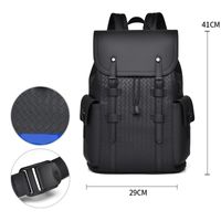 Waterproof 20 Inch Solid Color Casual Travel Laptop Backpack sku image 1
