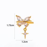 1 Piece Simple Style Classic Style Heart Shape Flower Bow Knot Inlay Copper Zircon Ear Cuffs sku image 8