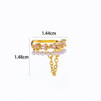 1 Piece Simple Style Classic Style Heart Shape Flower Bow Knot Inlay Copper Zircon Ear Cuffs sku image 11