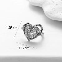 1 Piece Simple Style Classic Style Heart Shape Flower Bow Knot Inlay Copper Zircon Ear Cuffs sku image 9