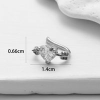 1 Piece Simple Style Classic Style Heart Shape Flower Bow Knot Inlay Copper Zircon Ear Cuffs sku image 4