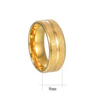 Punk Simple Style Solid Color 201 Stainless Steel Plating Gold Plated Men's Rings sku image 17