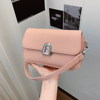 Mujeres Medio Cuero Sintético Color Sólido Elegante Estilo Vintage Gire La Tapa Bolso Cuadrado main image 10