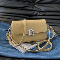 Women's Medium Pu Leather Solid Color Elegant Vintage Style Flip Cover Square Bag sku image 2
