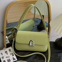 Women's Medium Pu Leather Solid Color Elegant Vintage Style Flip Cover Square Bag sku image 4