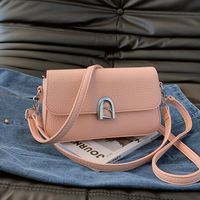 Women's Medium Pu Leather Solid Color Elegant Vintage Style Flip Cover Square Bag sku image 5