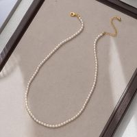 Elegant Wedding Pastoral Heart Shape Artificial Pearl Brass Beaded Inlay Natural Stone Zircon 18K Gold Plated Women's Earrings Necklace main image 9
