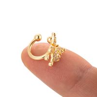 3 Pieces Set Ear Cartilage Rings & Studs Simple Style Classic Style Butterfly Copper Inlay Zircon Ear Cartilage Rings & Studs main image 6