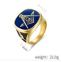 IG Style Modern Style Cool Style Geometric Letter 304 Stainless Steel 18K Gold Plated Rings In Bulk main image 2