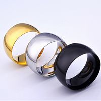 Basic Modern Style Classic Style Geometric Solid Color 304 Stainless Steel Men's Rings main image 1