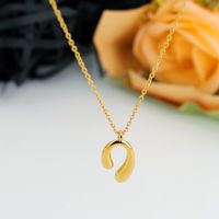 304 Stainless Steel 18K Gold Plated Simple Style Plating U Shape Earrings Necklace main image 6