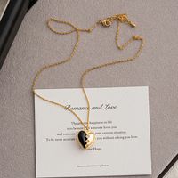 Elegant Wedding Pastoral Heart Shape Artificial Pearl Brass Beaded Inlay Natural Stone Zircon 18K Gold Plated Women's Earrings Necklace main image 10