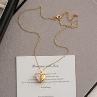 Elegant Wedding Pastoral Heart Shape Artificial Pearl Brass Beaded Inlay Natural Stone Zircon 18K Gold Plated Women's Earrings Necklace sku image 3