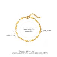 304 Stainless Steel 18K Gold Plated Simple Style Commute Solid Color Bracelets Necklace main image 3