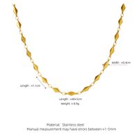 304 Stainless Steel 18K Gold Plated Simple Style Commute Solid Color Bracelets Necklace main image 2