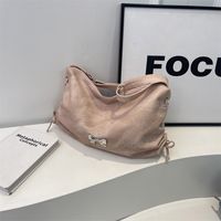 Women's Classic Style Streetwear Solid Color Bow Knot Pu Leather Shopping Bags main image 4