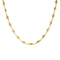 304 Stainless Steel 18K Gold Plated Simple Style Commute Solid Color Bracelets Necklace sku image 2