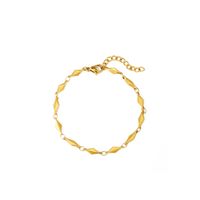 304 Stainless Steel 18K Gold Plated Simple Style Commute Solid Color Bracelets Necklace sku image 1