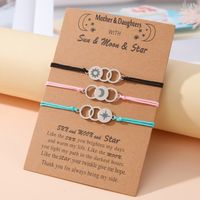 Basic Sweet Classic Style Sun Star Moon 304 Stainless Steel CCB Rayon Polishing Mother'S Day Women's Drawstring Bracelets main image 3