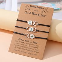 Basic Sweet Classic Style Sun Star Moon 304 Stainless Steel CCB Rayon Polishing Mother'S Day Women's Drawstring Bracelets main image 4